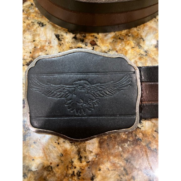 Eagle belt buckle with leather belt - Picture 2 of 6